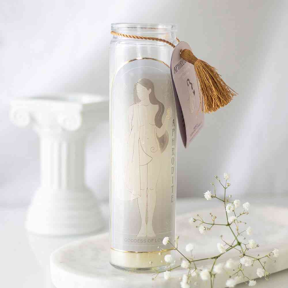 Something Different - Aphrodite Goddess Tube with Rose Quartz Crystals Scented Candle - Multicolours